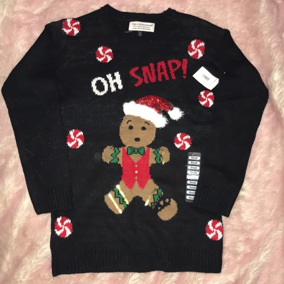 Oh Snap Gingerbread Man Ugly Christmas 